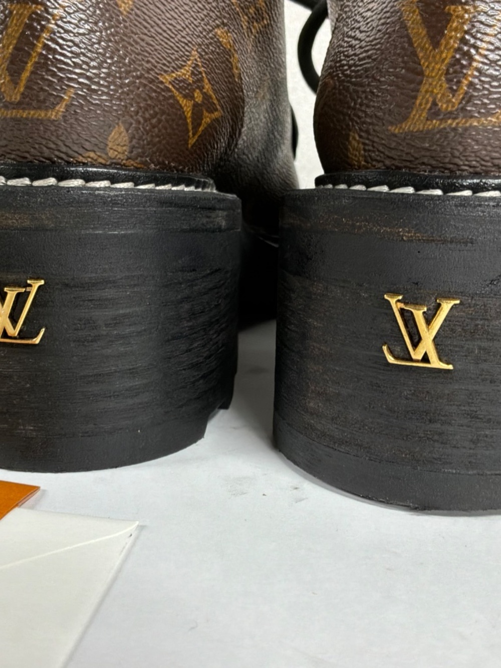 LOUIS VUITON ‎ Beaubourg Platform Derby Chunky Monogram 37.5. Excellent - Picture 9 of 16